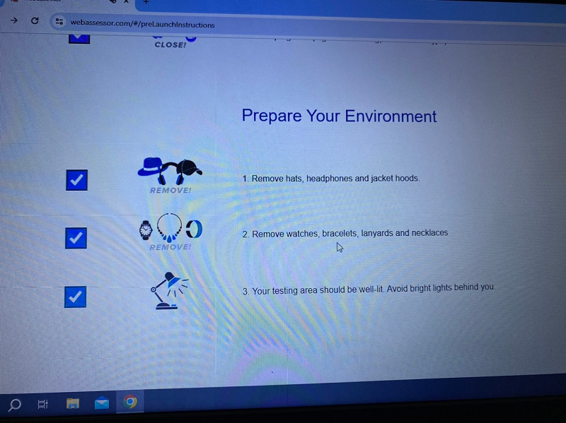 A computer screen with a messageDescription automatically generated