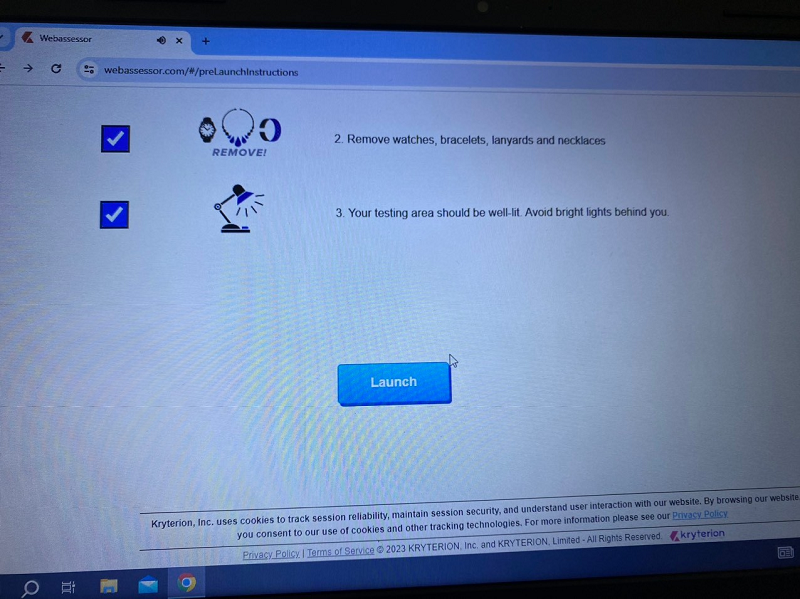 A computer screen with a blue and white boxDescription automatically generated